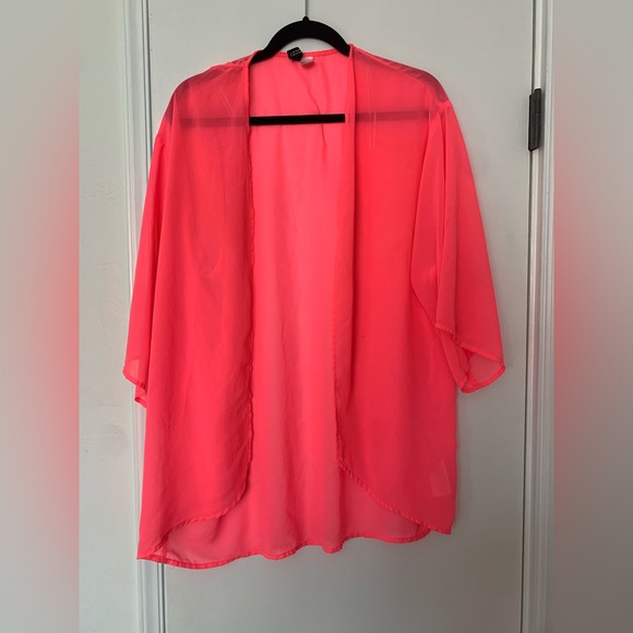 H&M Pink Sheer Swim Cover-up - Size Small S - Picture 1 of 2